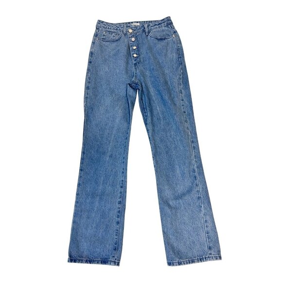 WeWoreWhat The Danielle Crystal Straight High Waist Jeans 28 - Picture 2 of 6